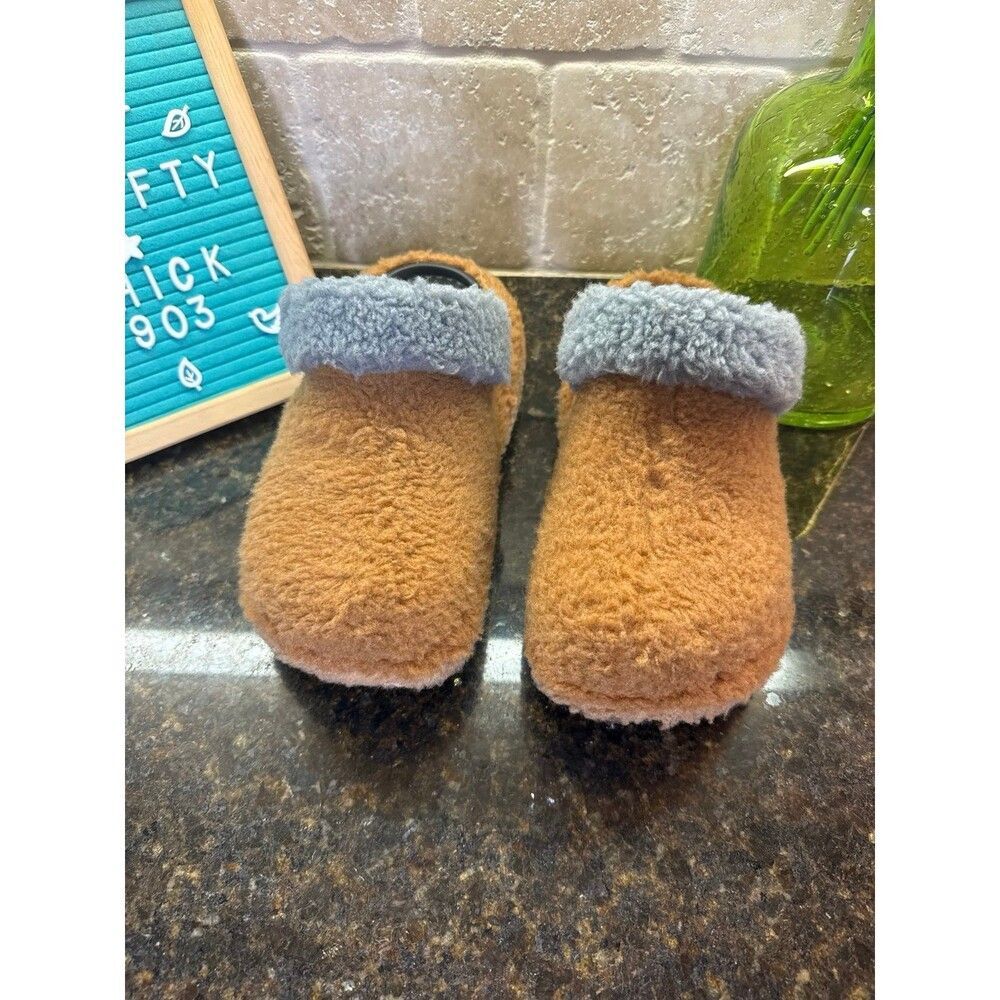 Crocs x Lil Nas X Mega Crush Clog Brown Sherpa Fleece Platform Shoes W6 M4 NWOT - Picture 4 of 8